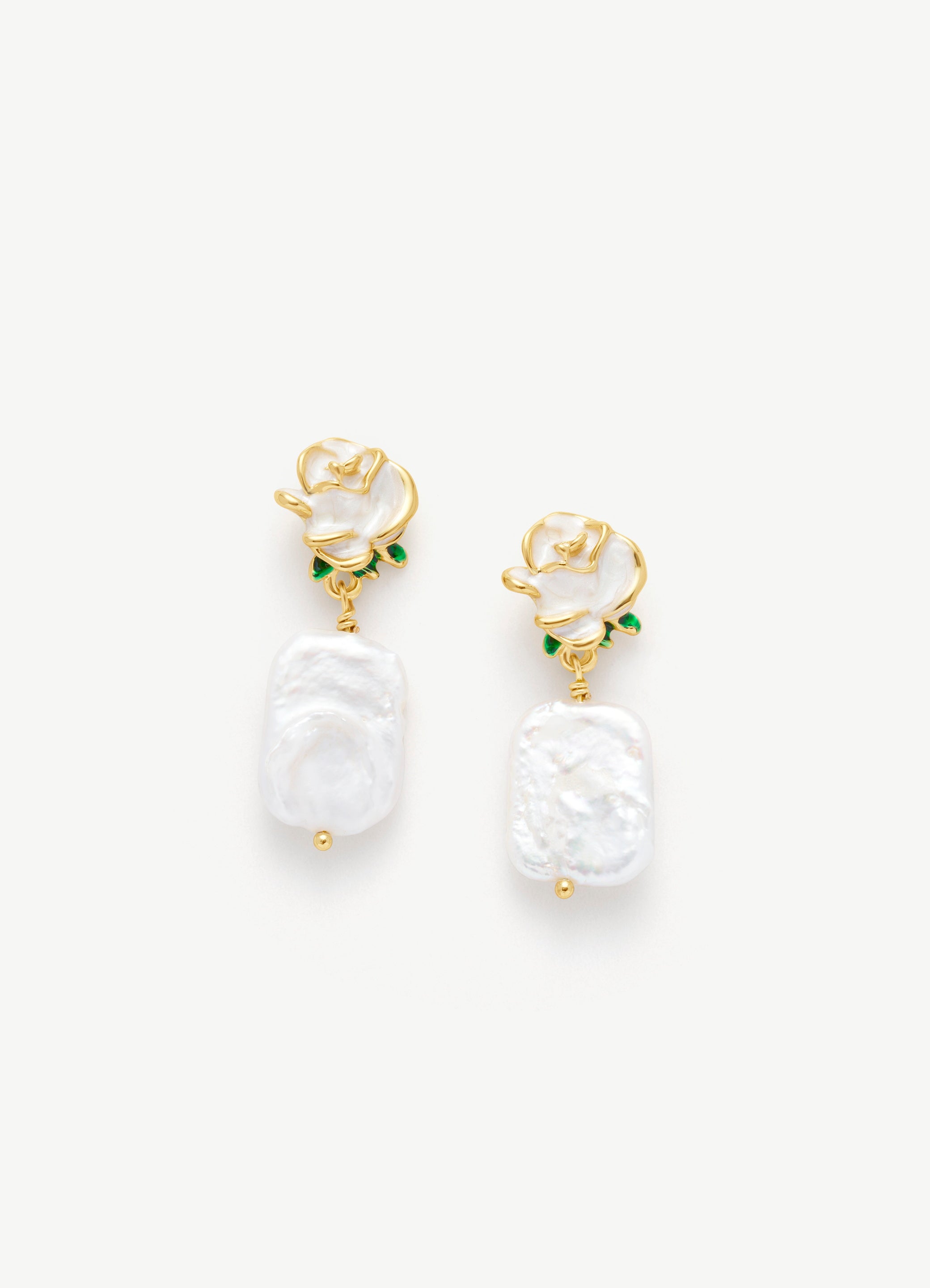Flower Baroque Pearl Earrings