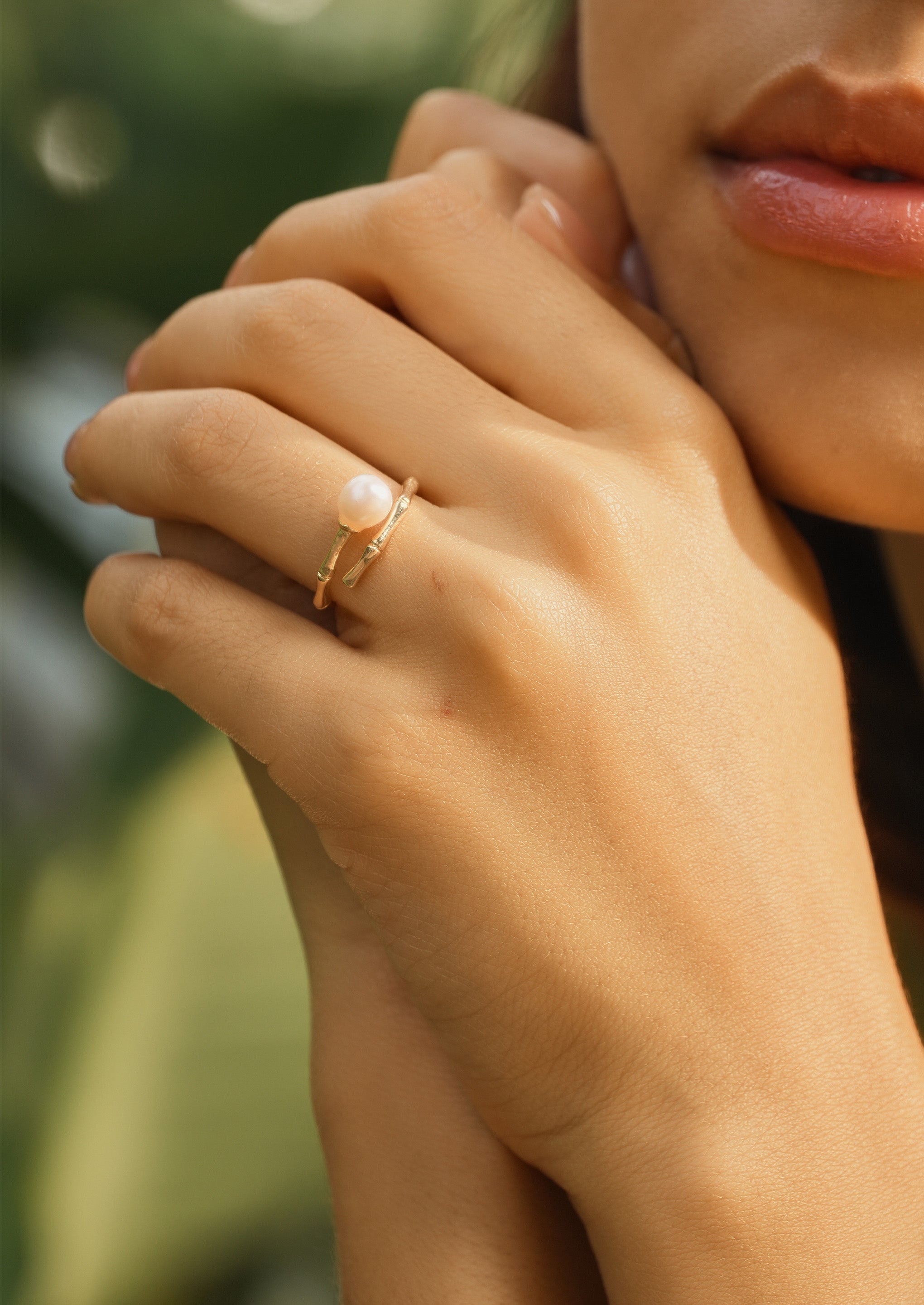 Pearl Open Wrap Ring