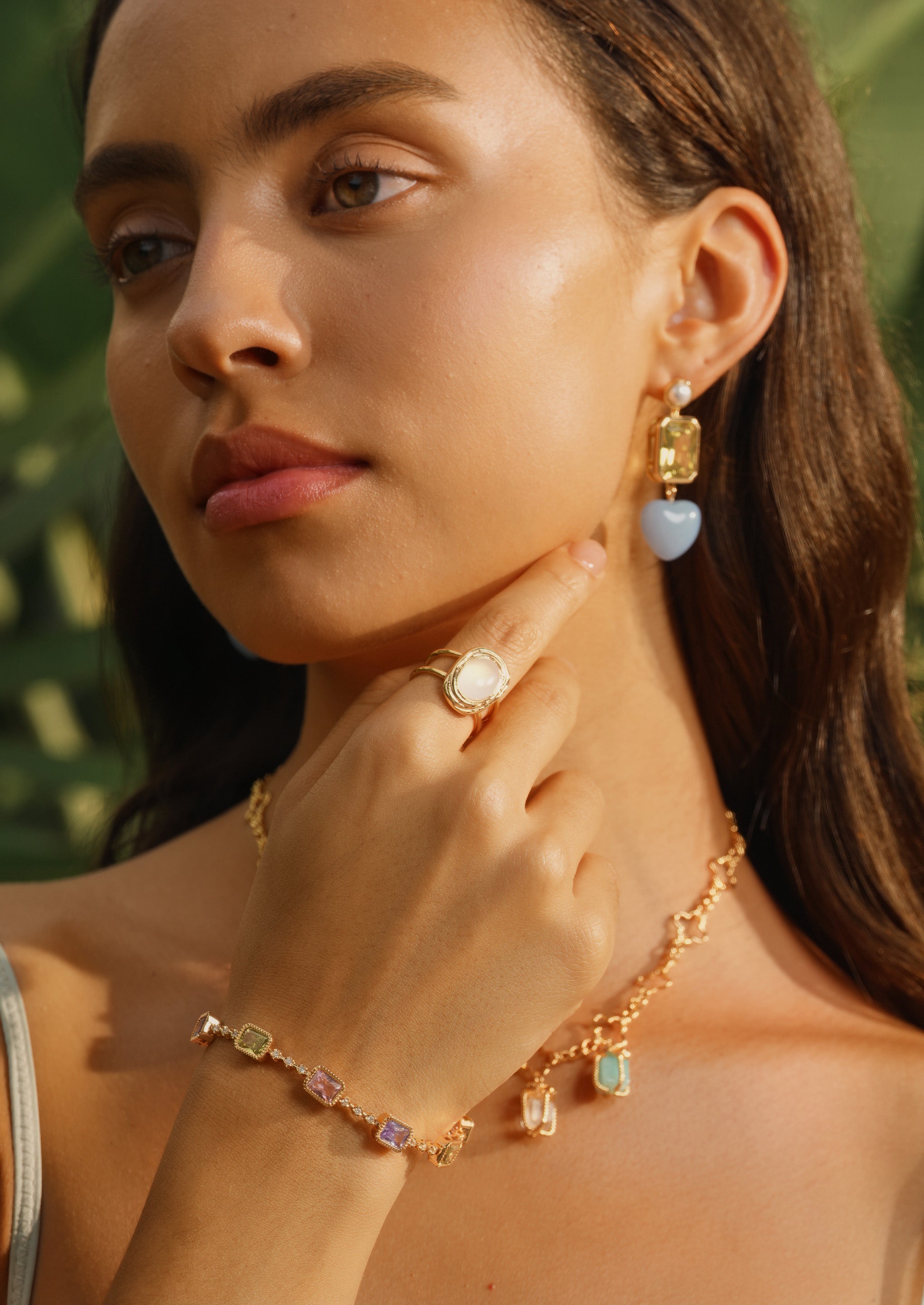 Molten Gemstone Ring