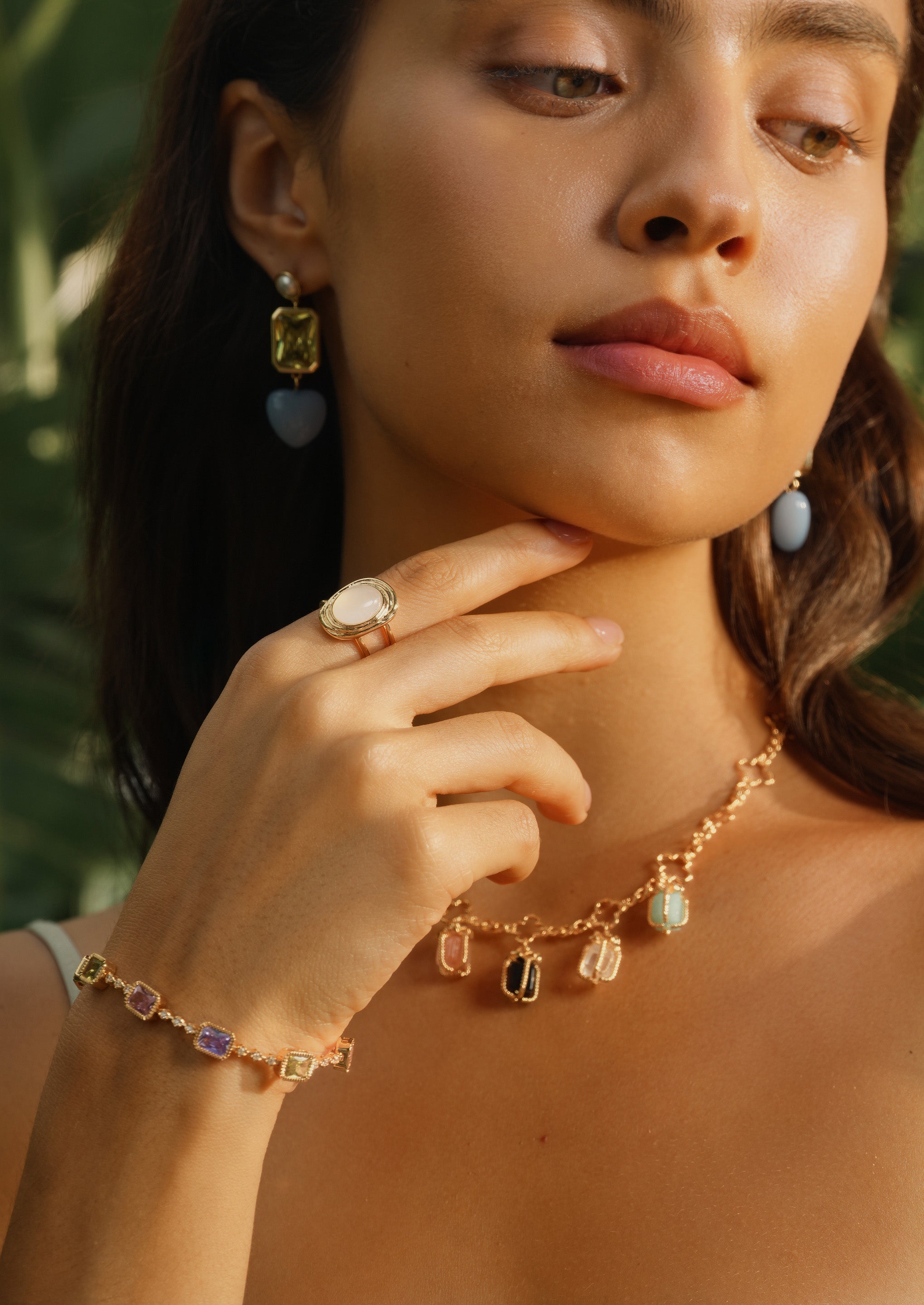 Molten Gemstone Ring