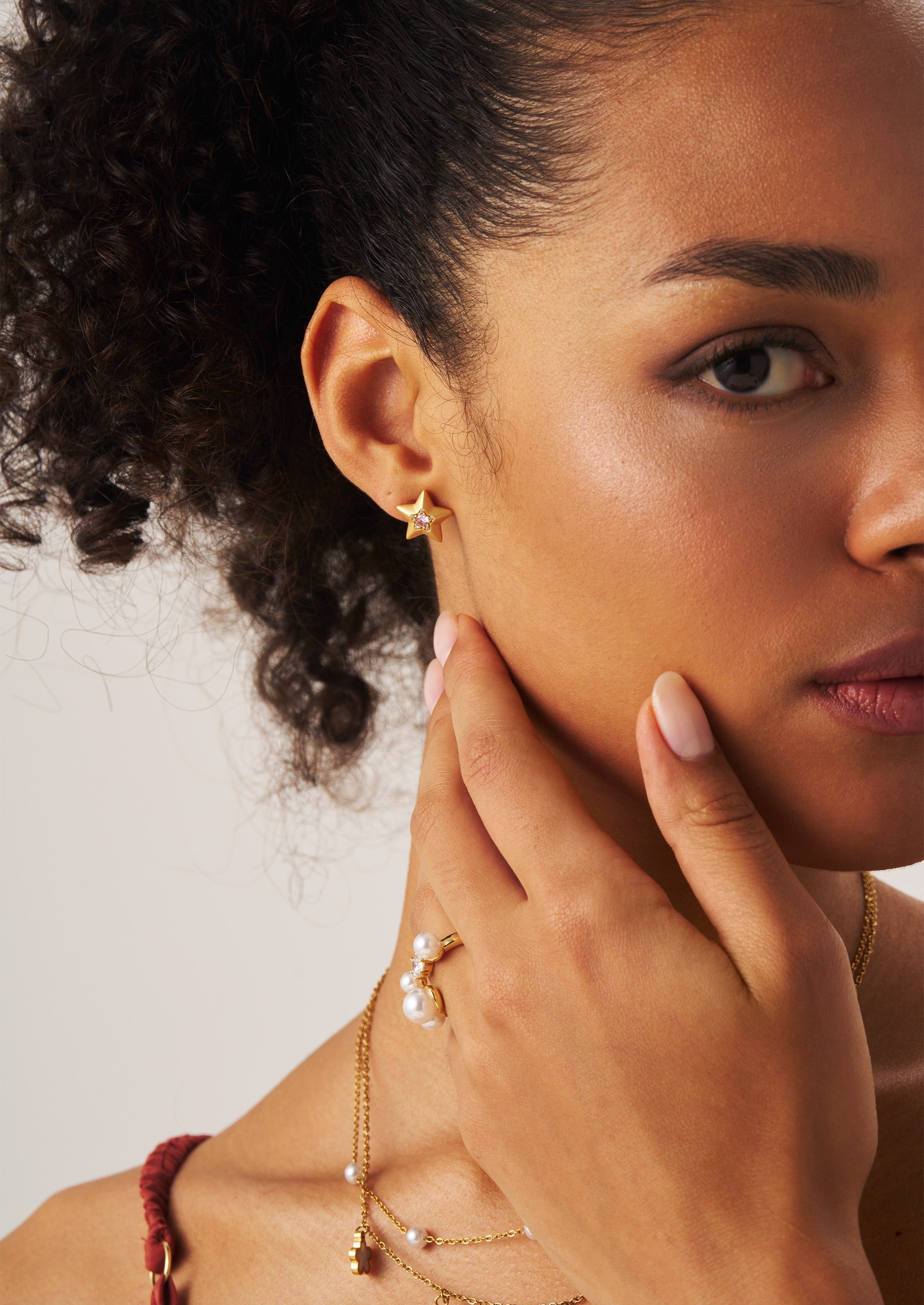 Star Gemstone Stud Earrings