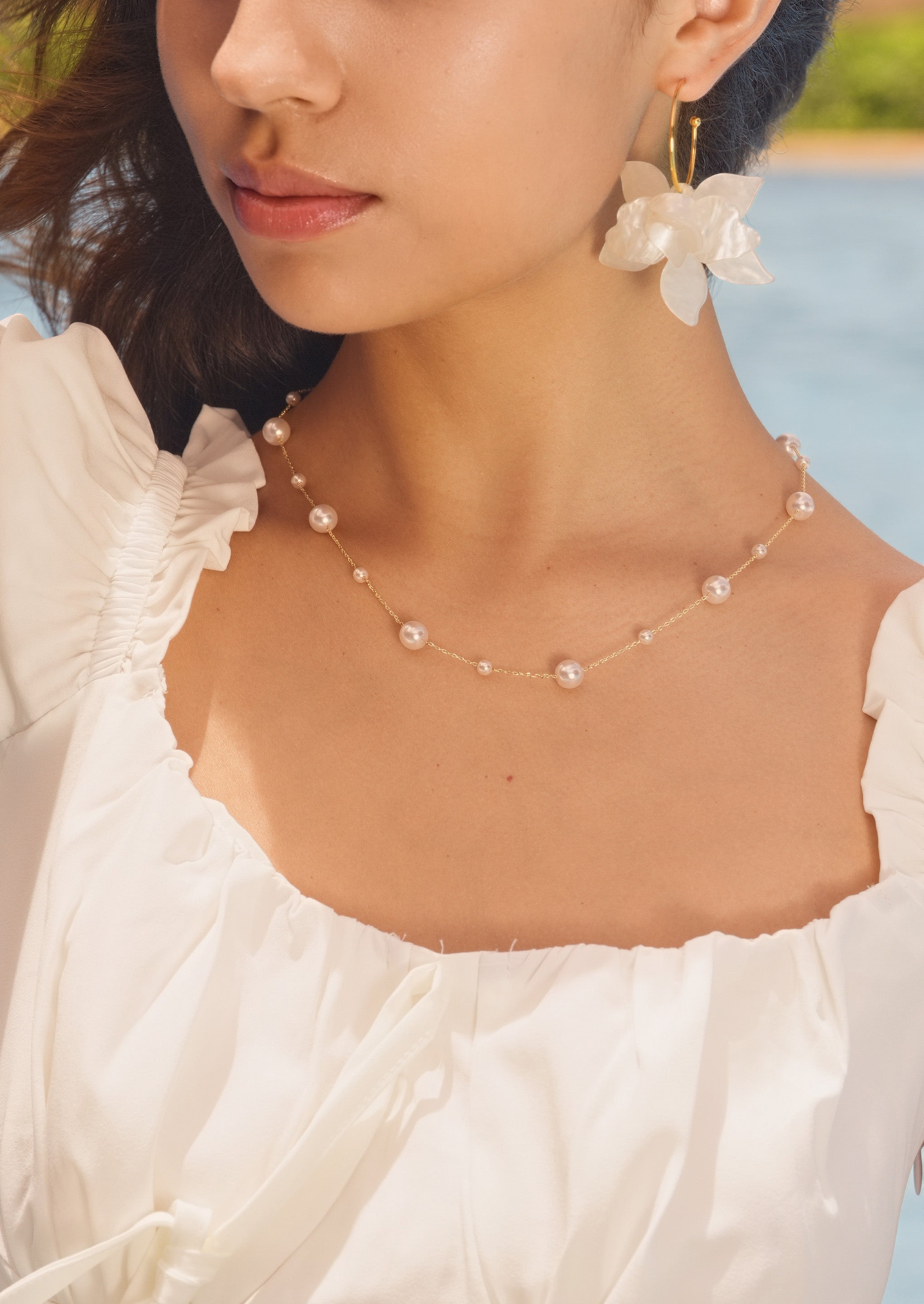 Pearl Station Necklace