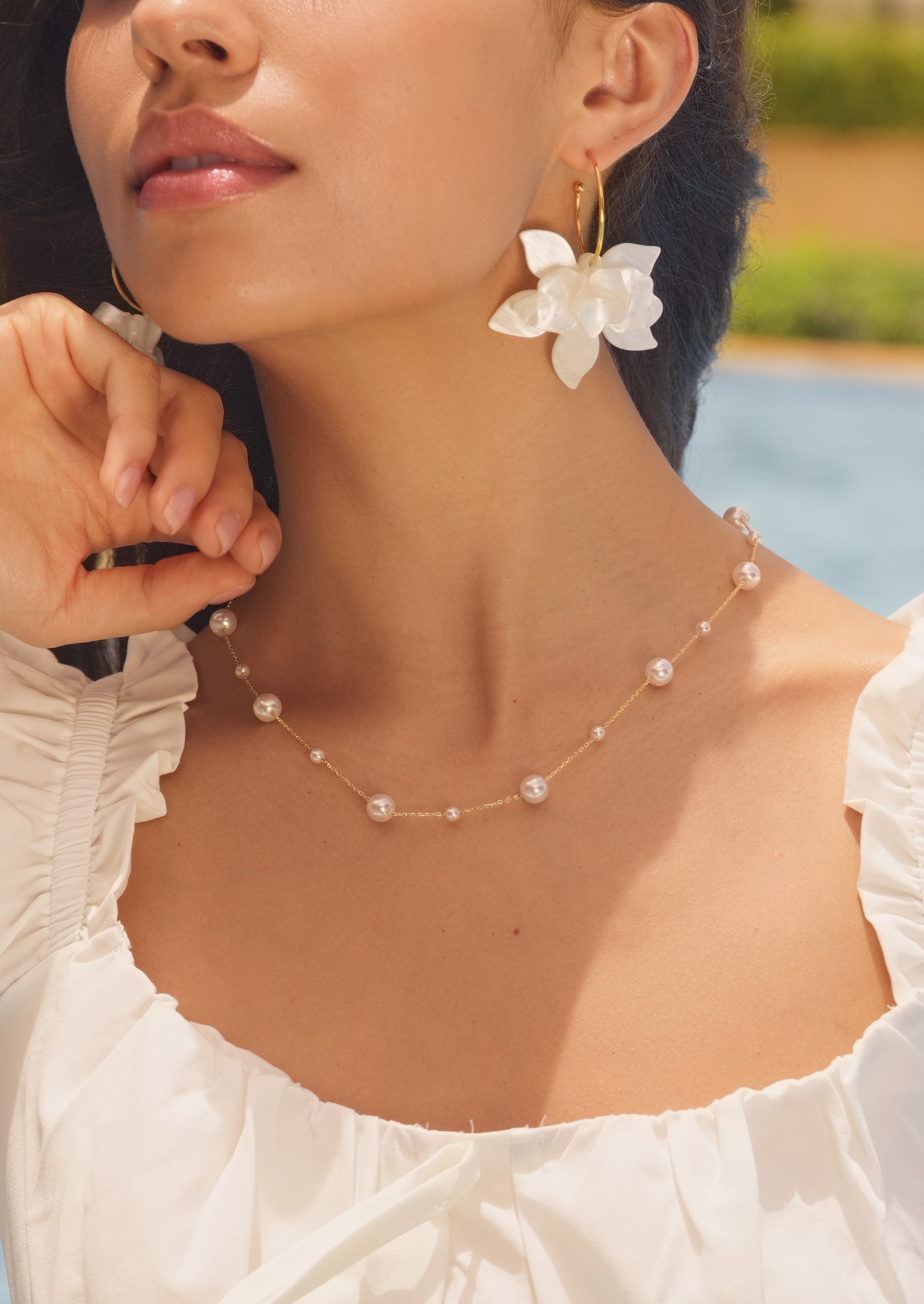 Pearl Station Necklace