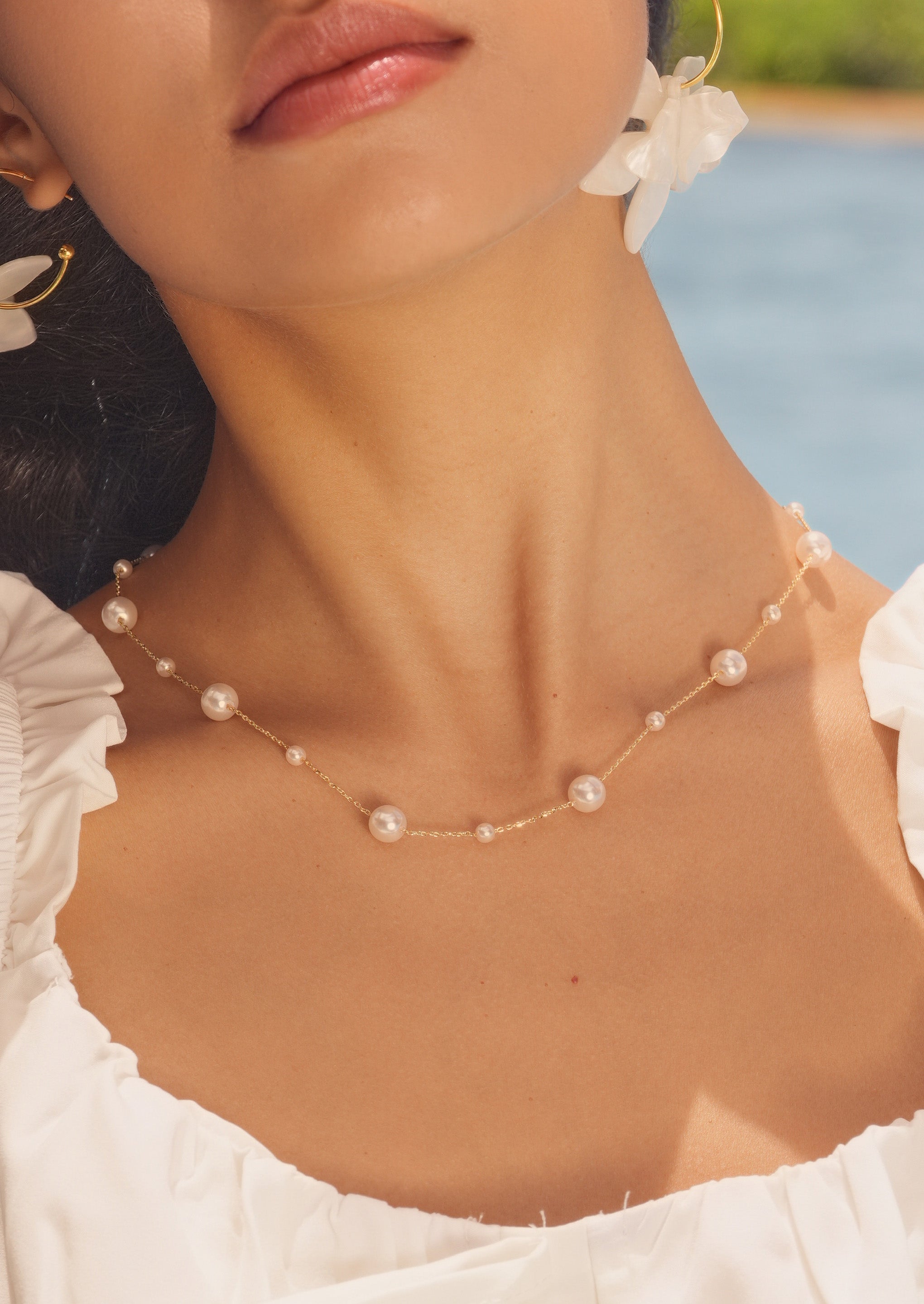 Pearl Station Necklace