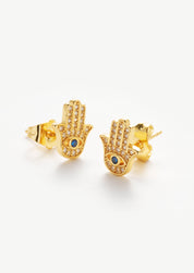 Hamsa Hand Stud Earrings