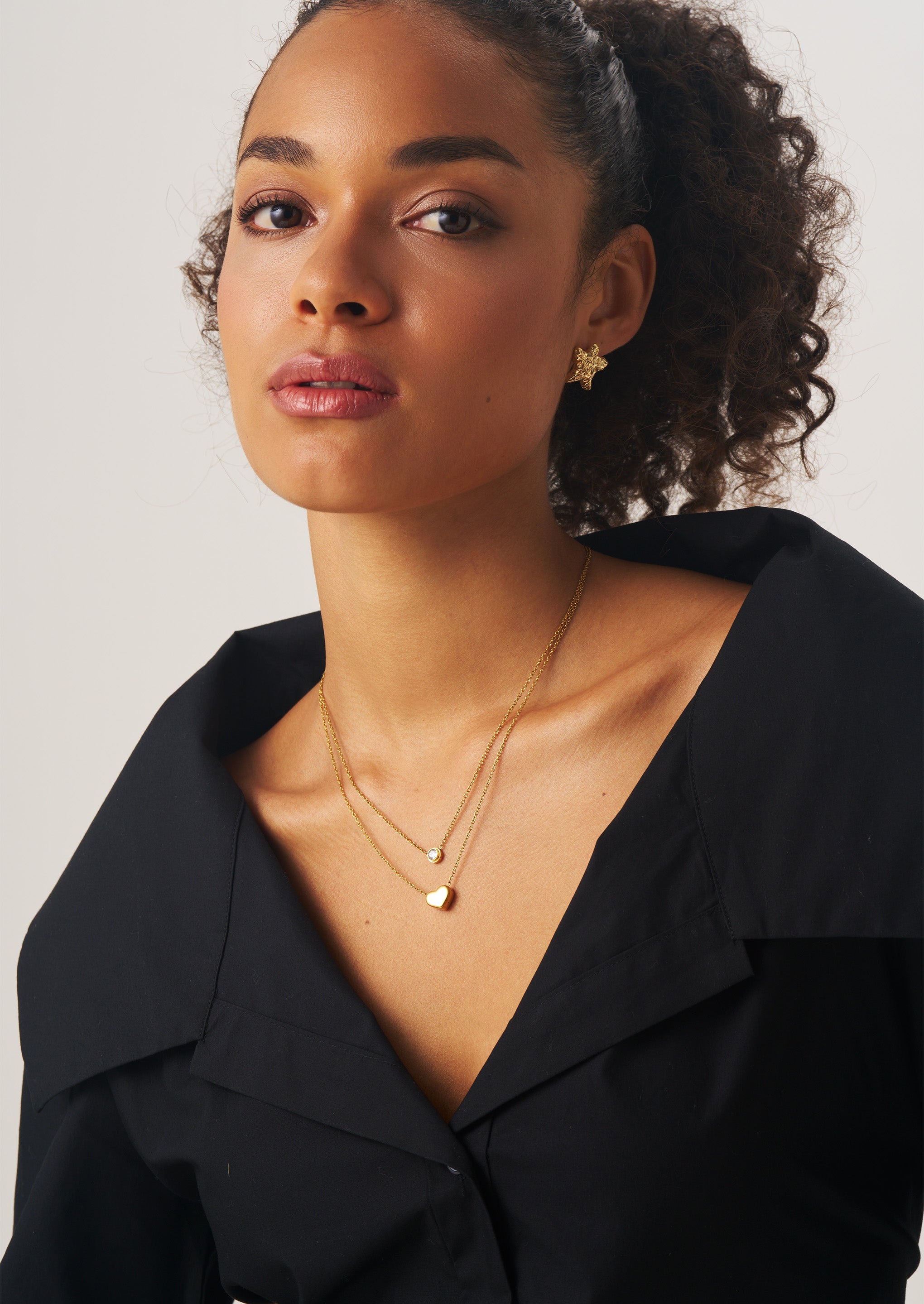 Double Layer Heart  Necklace