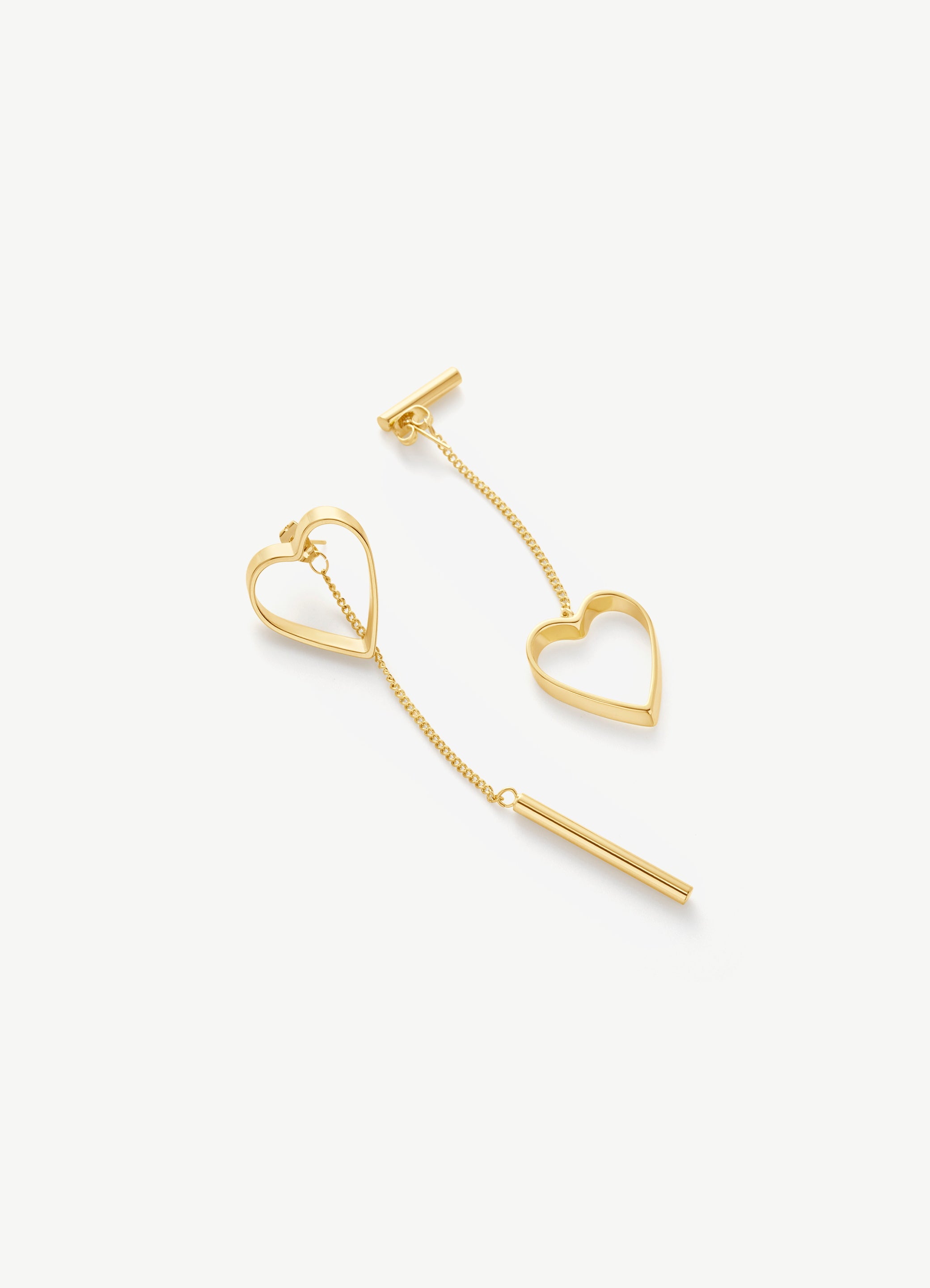 Asymmetric Heart Drop Earrings