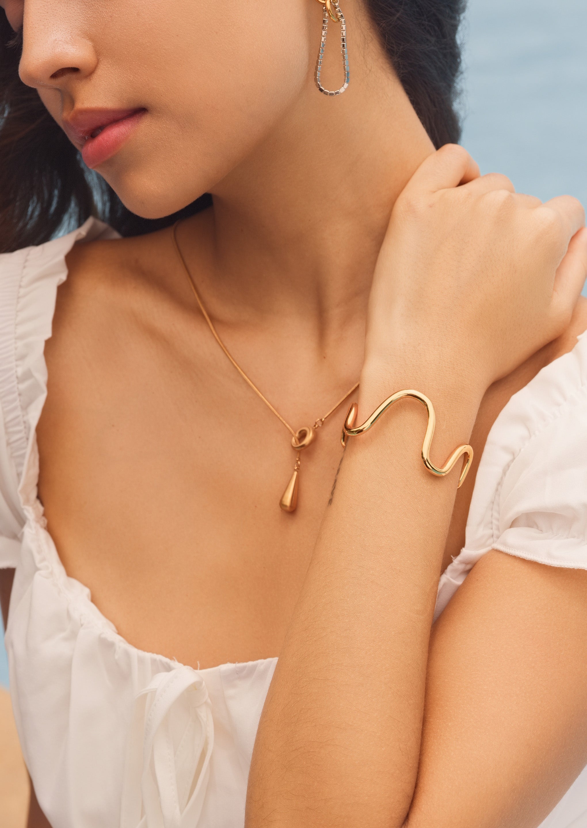 Molten Wave Cuff Bracelet