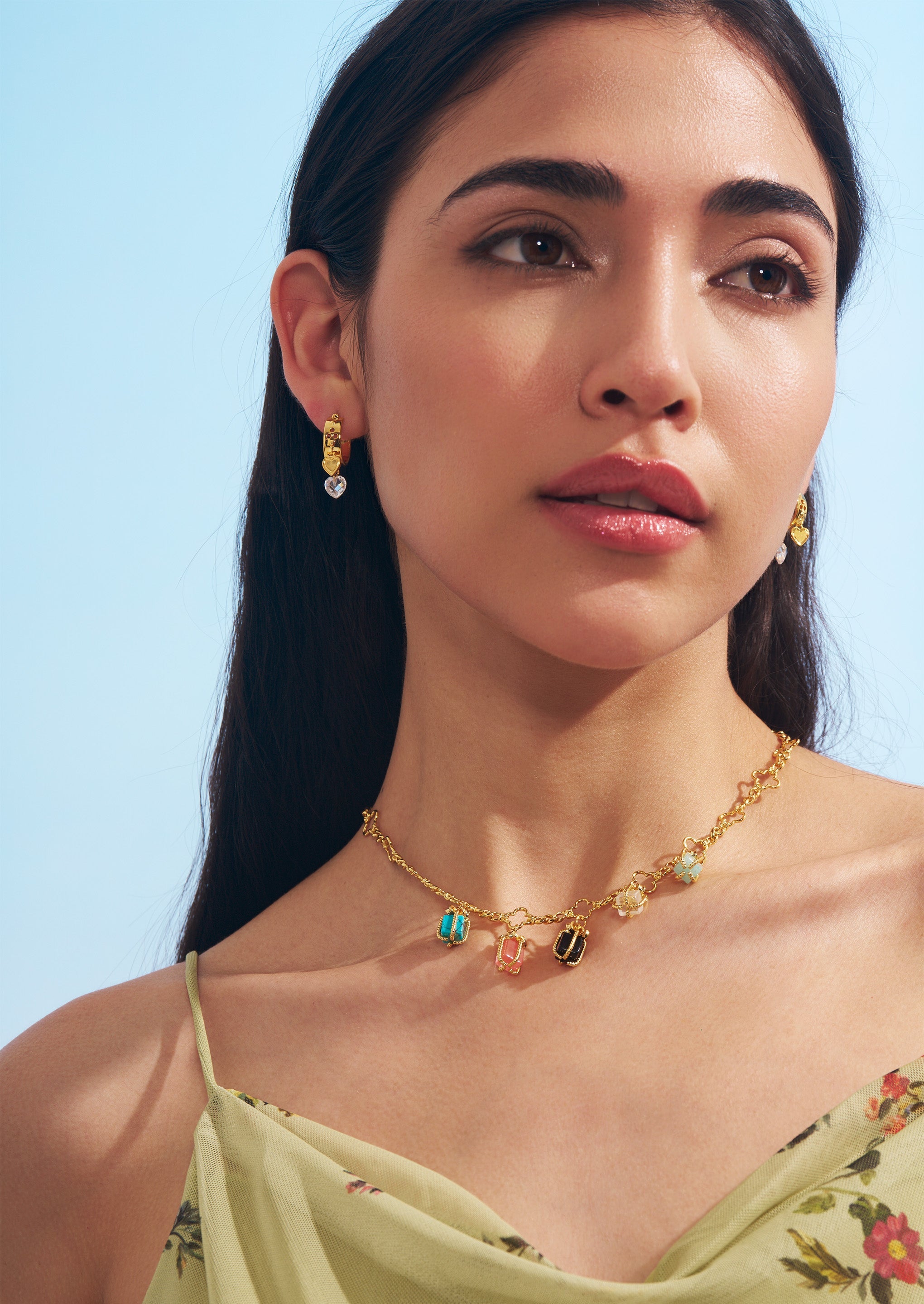 Duet Heart Hoop Earrings