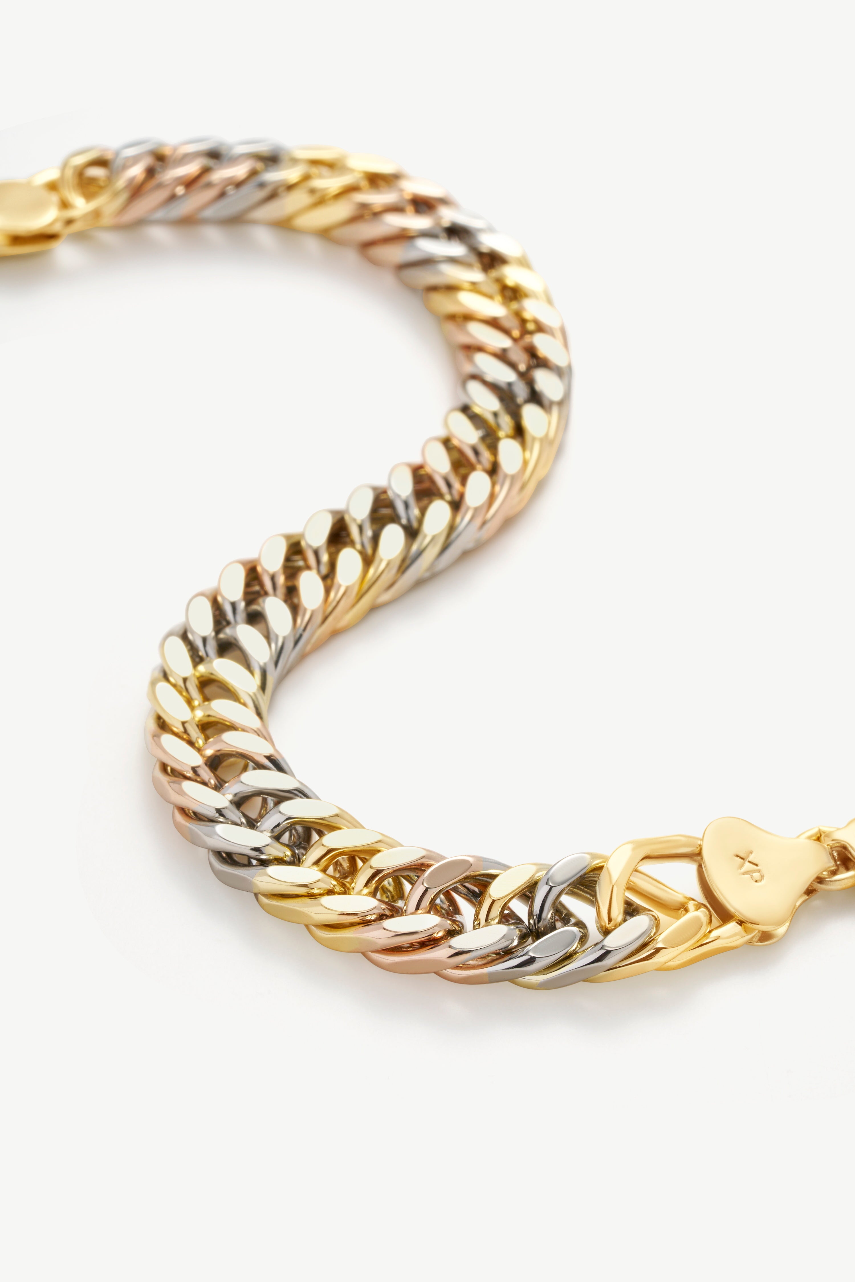 Tricolor Chunky Chain Bracelet