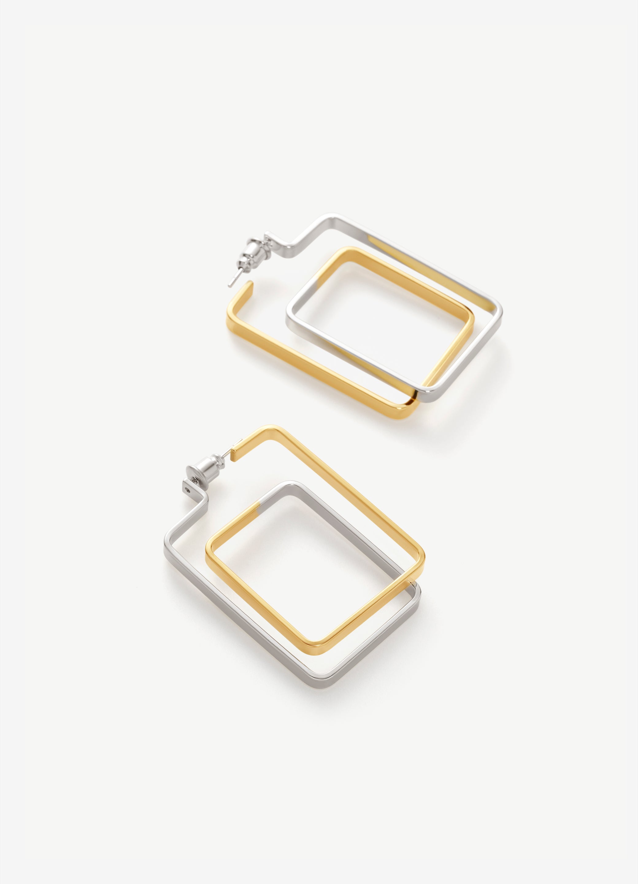 Geometric Square Hoop Earrings