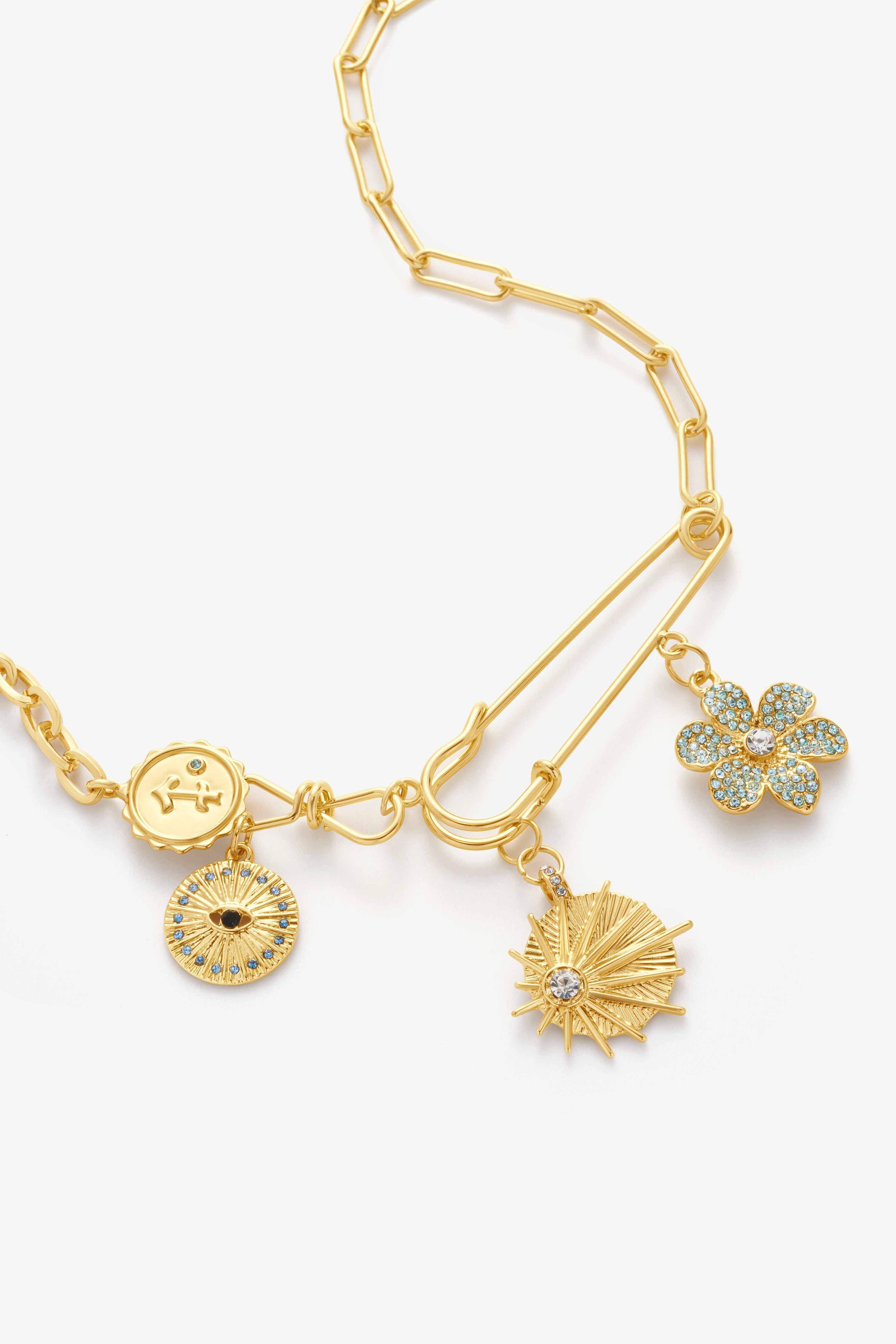 Irregular Flower Charm Necklace