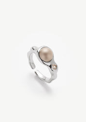 Pearl Square Stone Ring