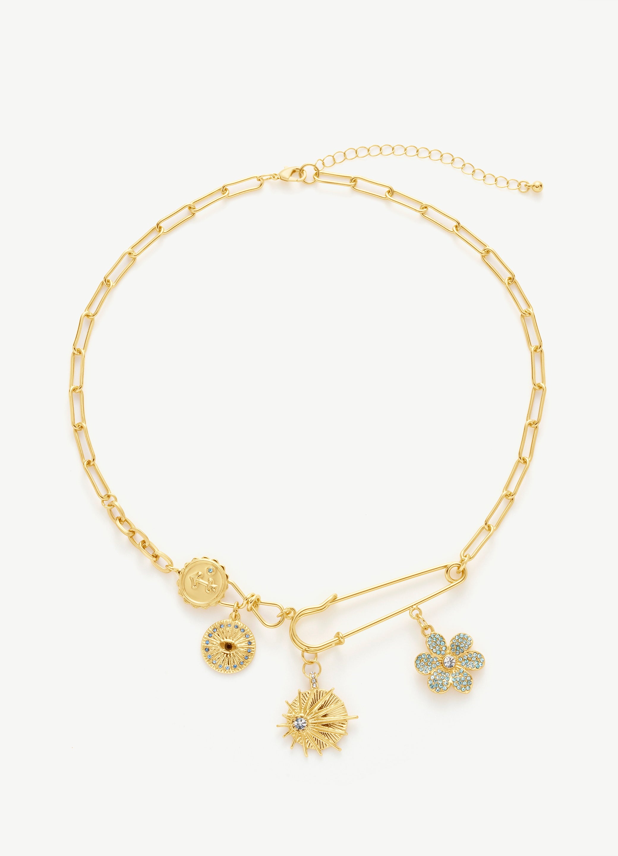 Irregular Flower Charm Necklace