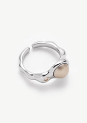 Pearl Square Stone Ring