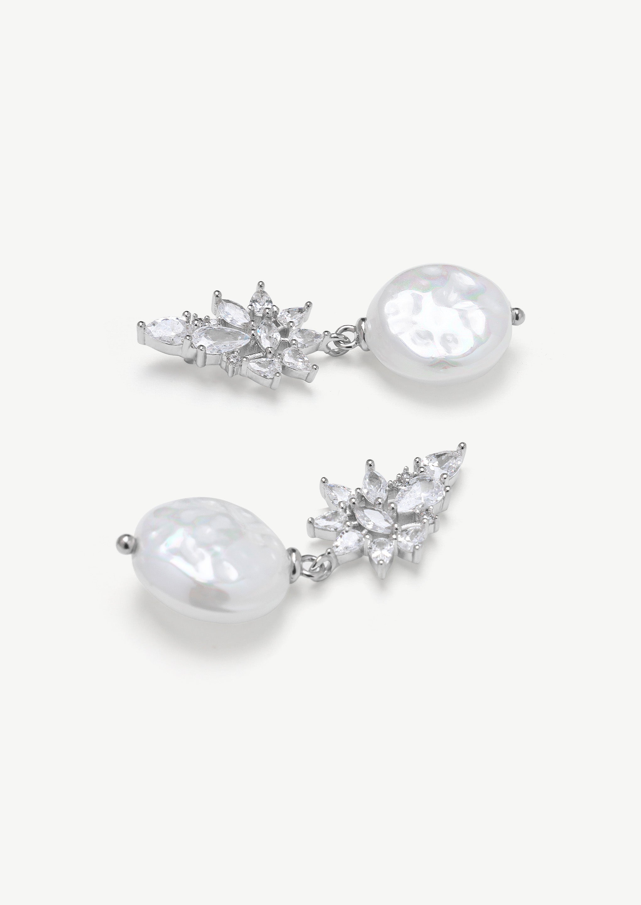 Floral Pearl Drop Earrings