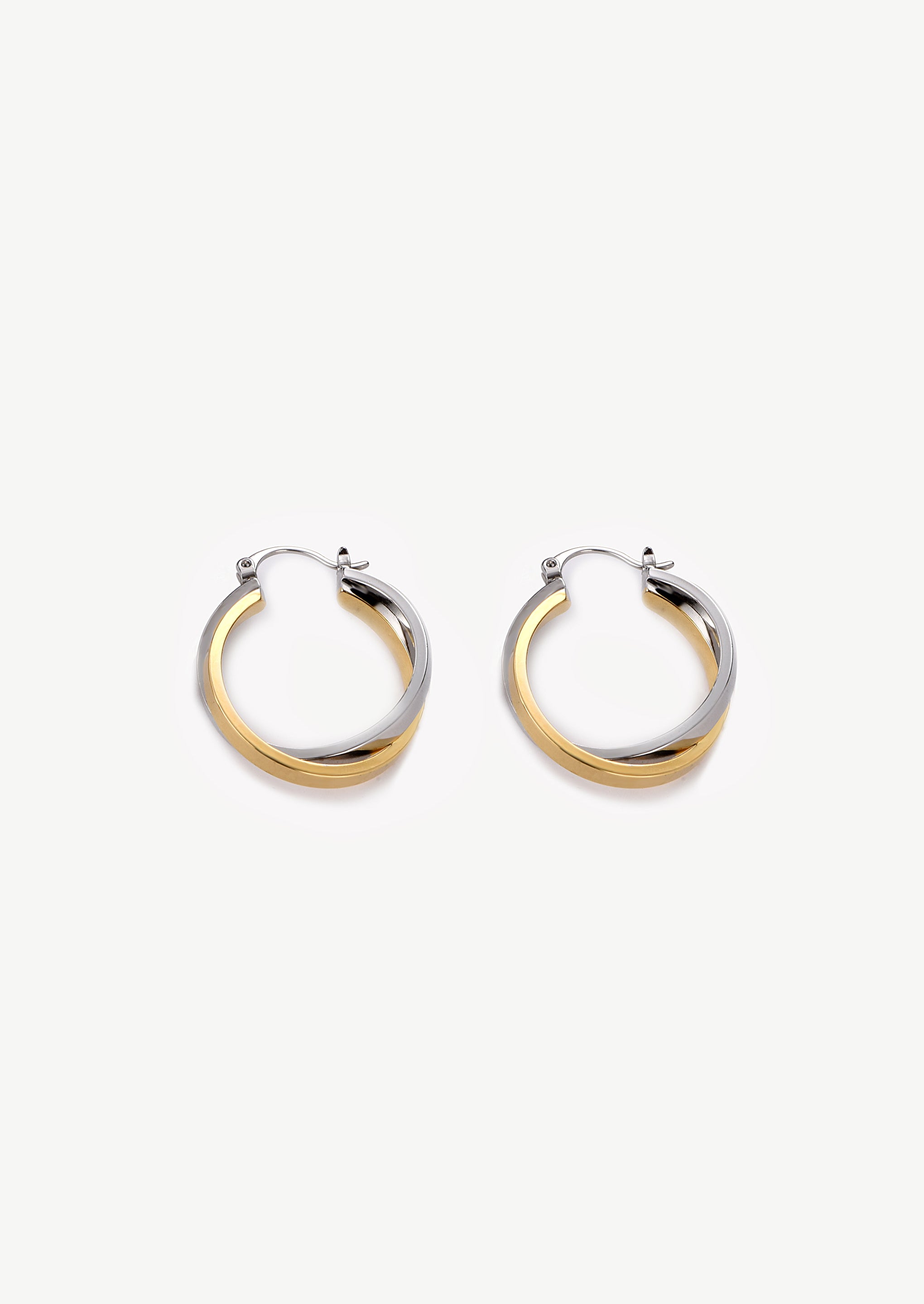 Crossover Hoop Earrings