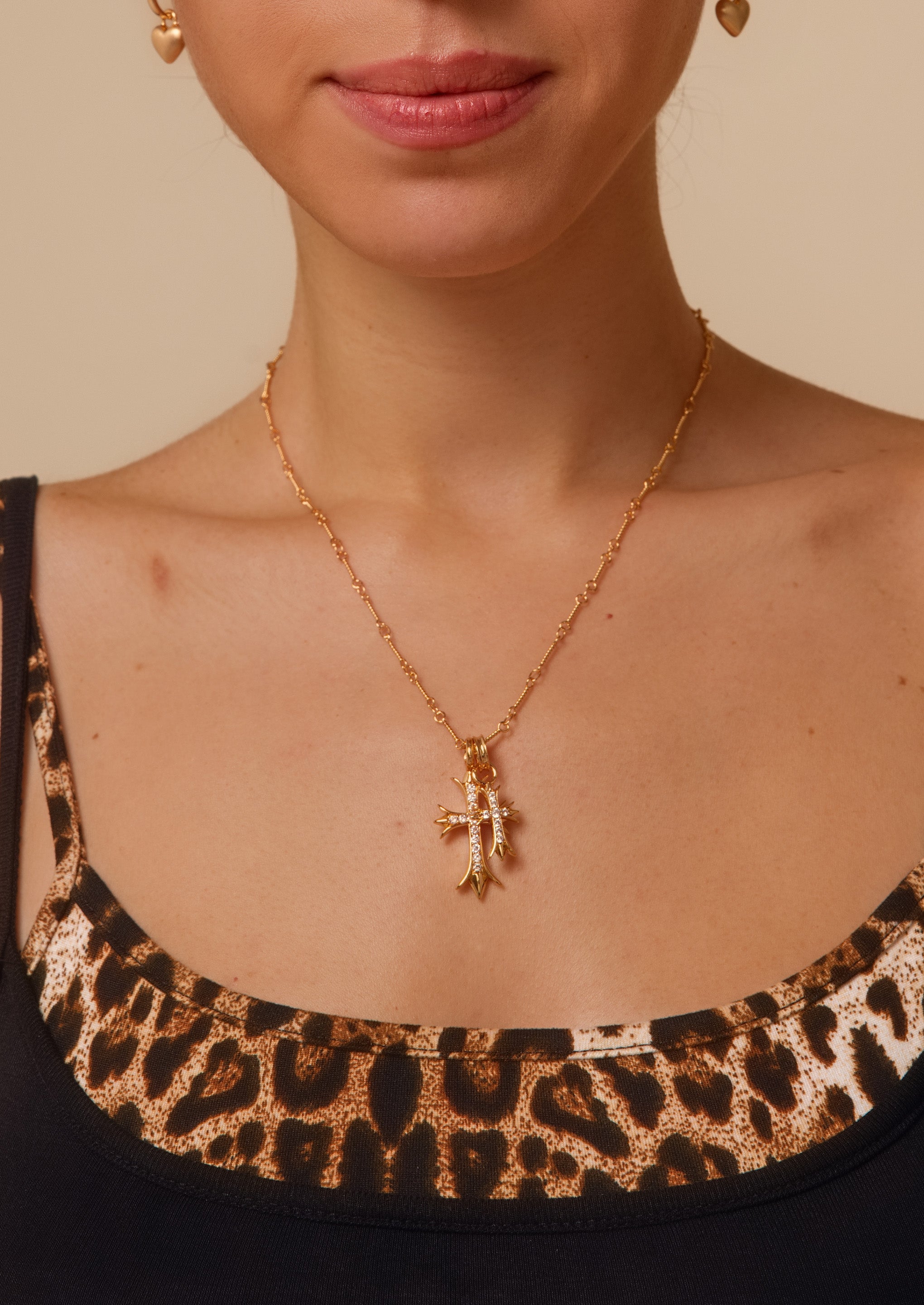 Double Cross Necklace