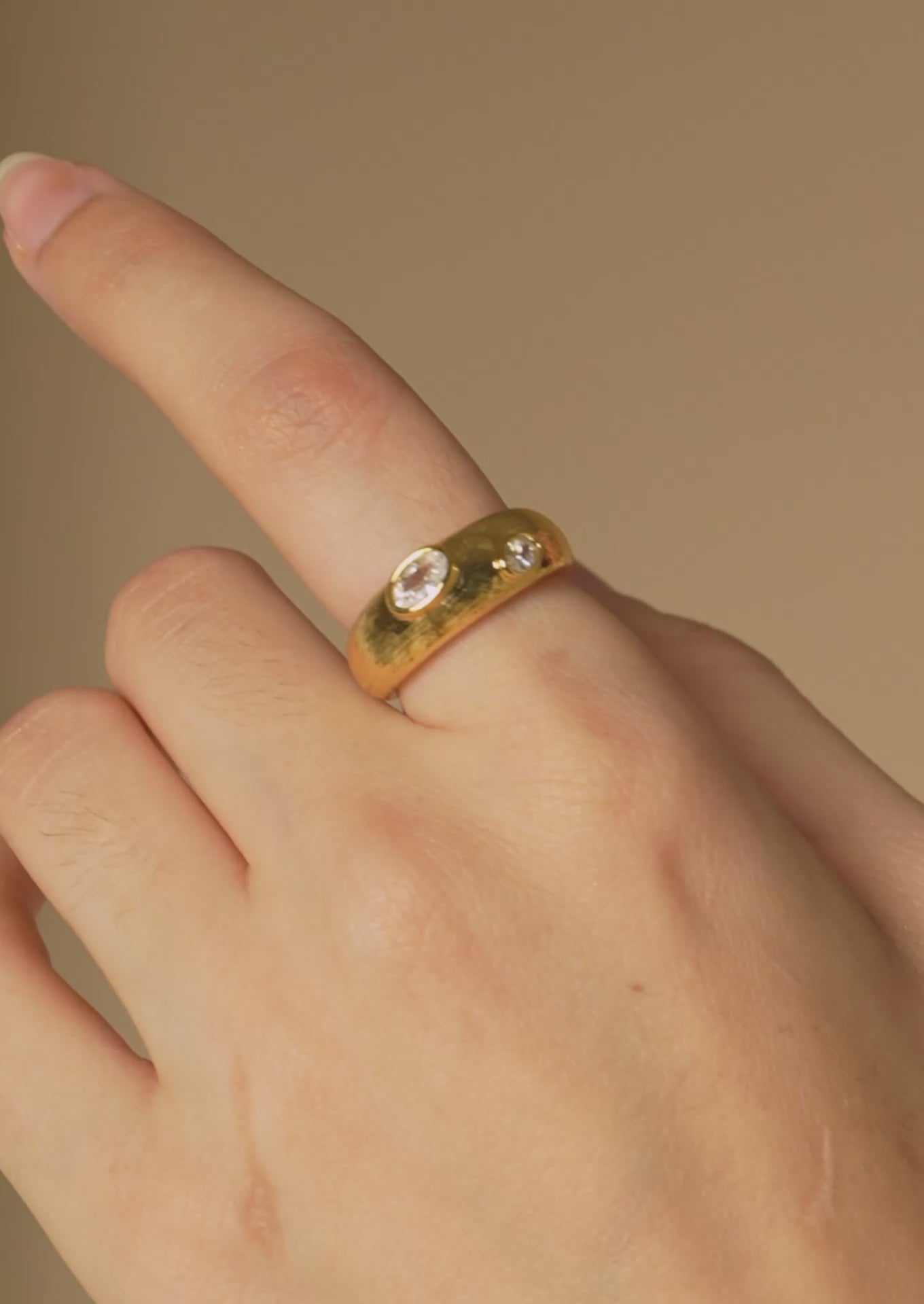 Gemstone Chunky Open Ring