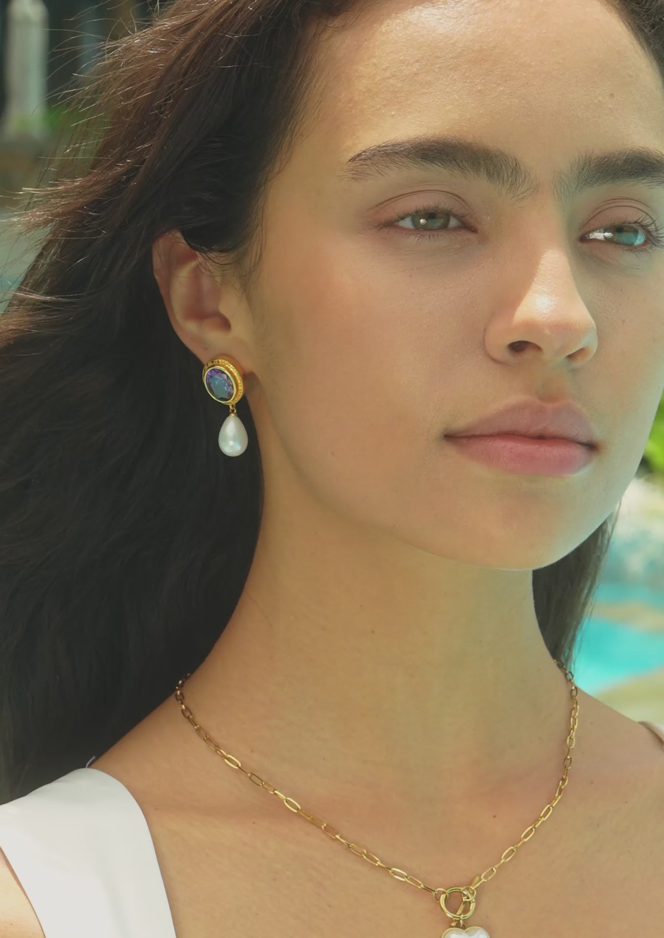 Pearl Drop Statement Earrings